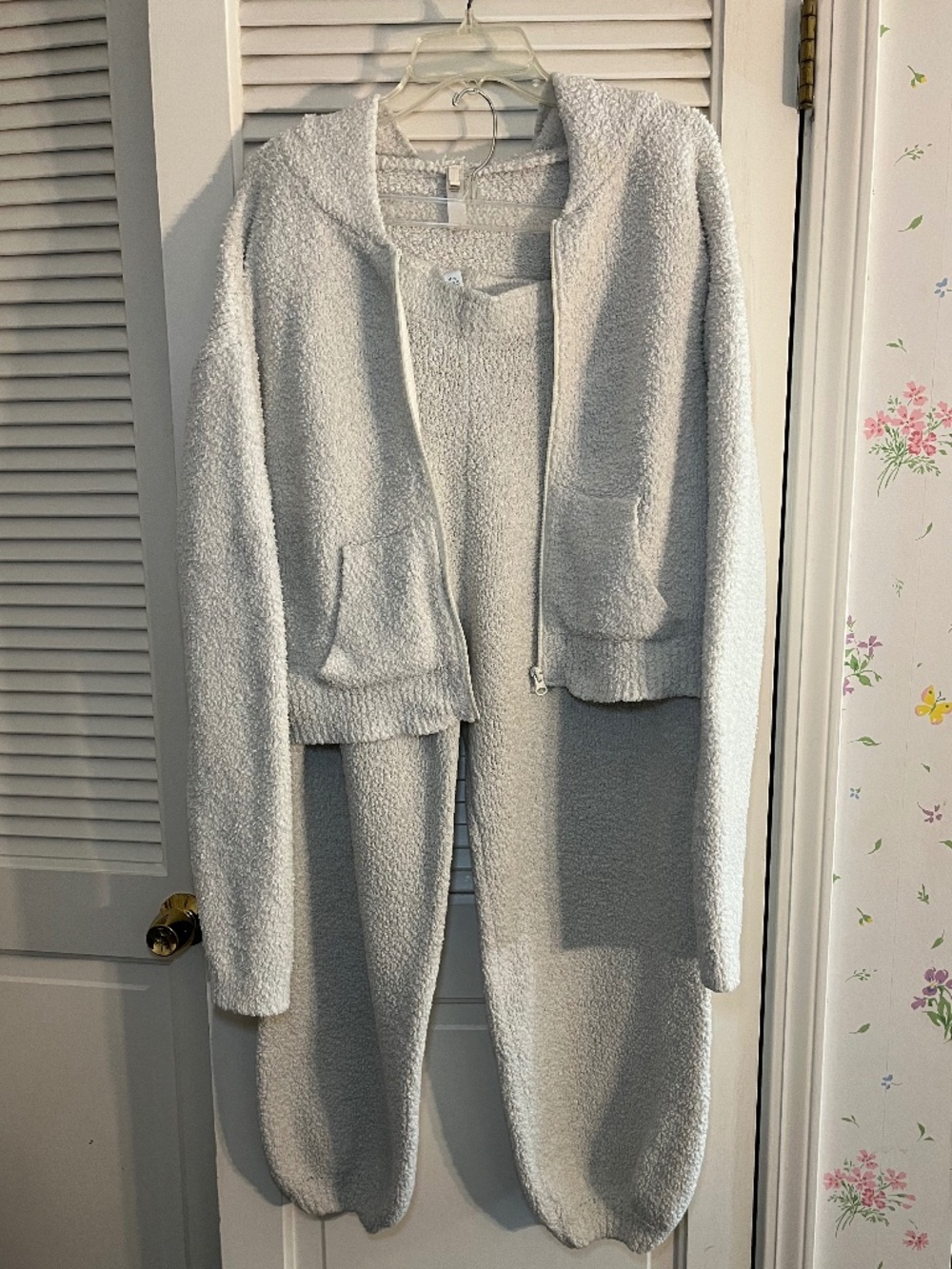 SKIMS Cozy Knit 2-Piece Set Smoke Pale Gray Zip-Up Hoodie & Joggers 2X/3X - Picture 10 of 10